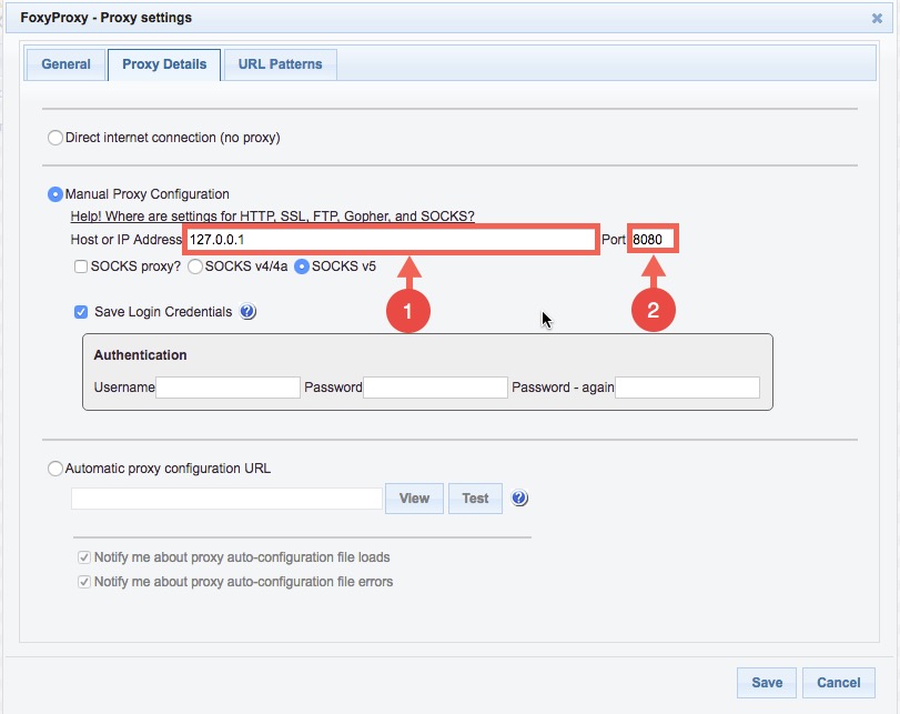 configure foxyproxy for burp suite