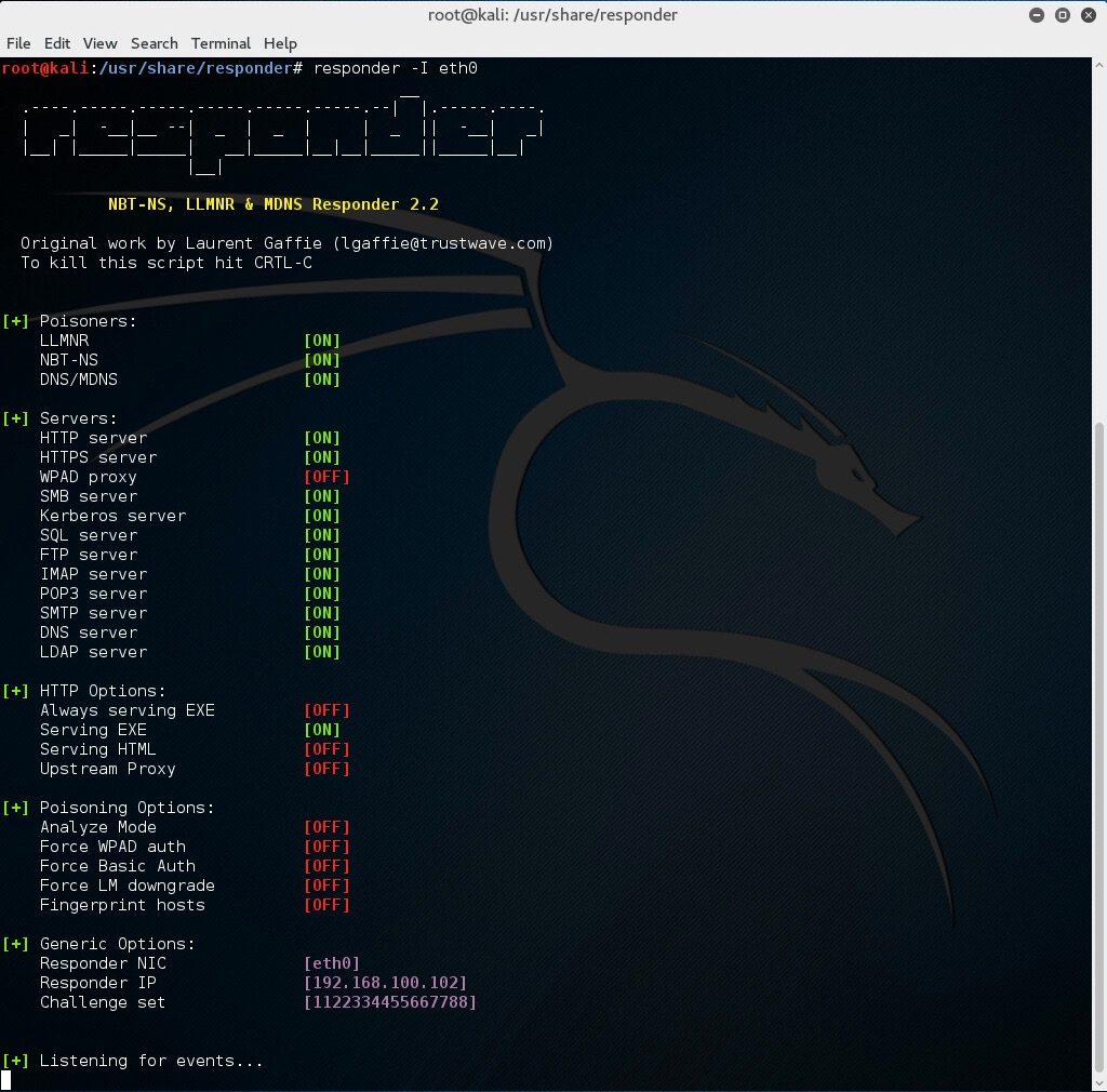 Thunder hack. Responder kali Linux. LLMNR сервер.